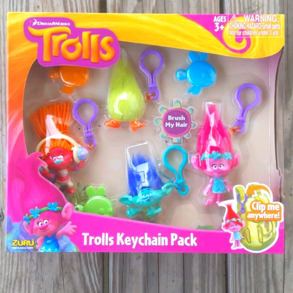 DreamWorks Trolls Keychain Set